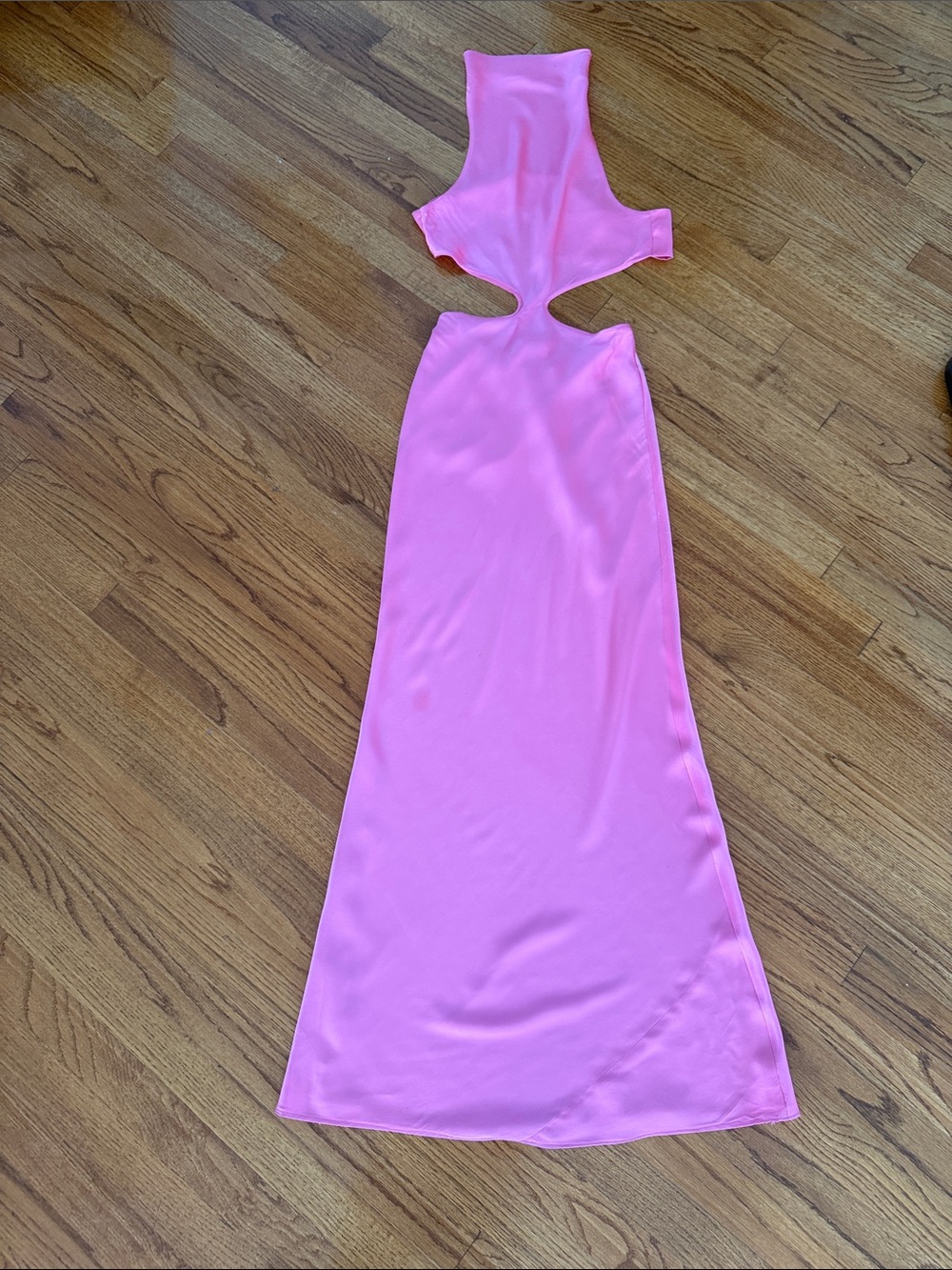 Amanda Uprichard Hot Pink Cutout Maxi Dress